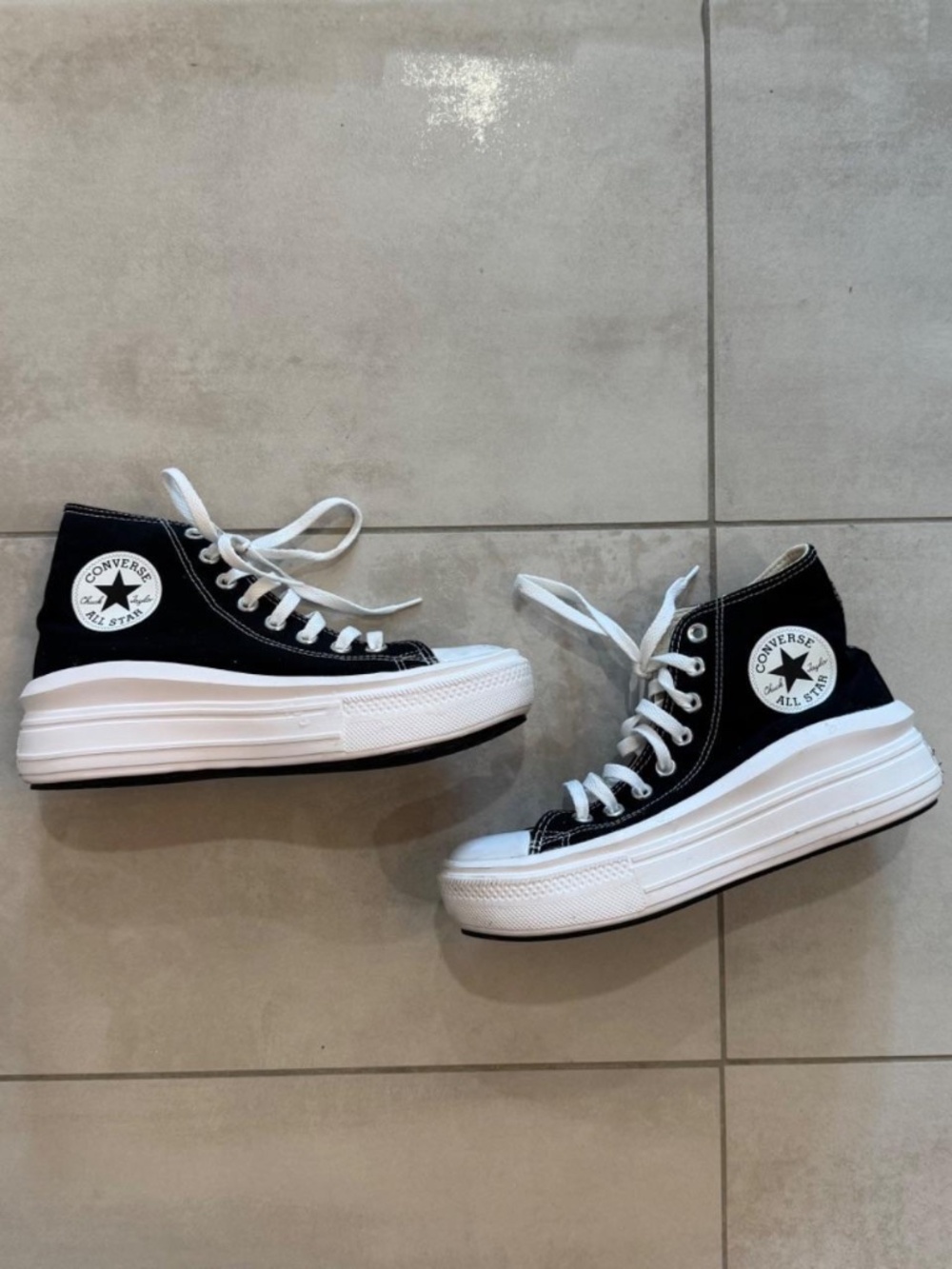 Converse Move Platform High Top sneakers in black